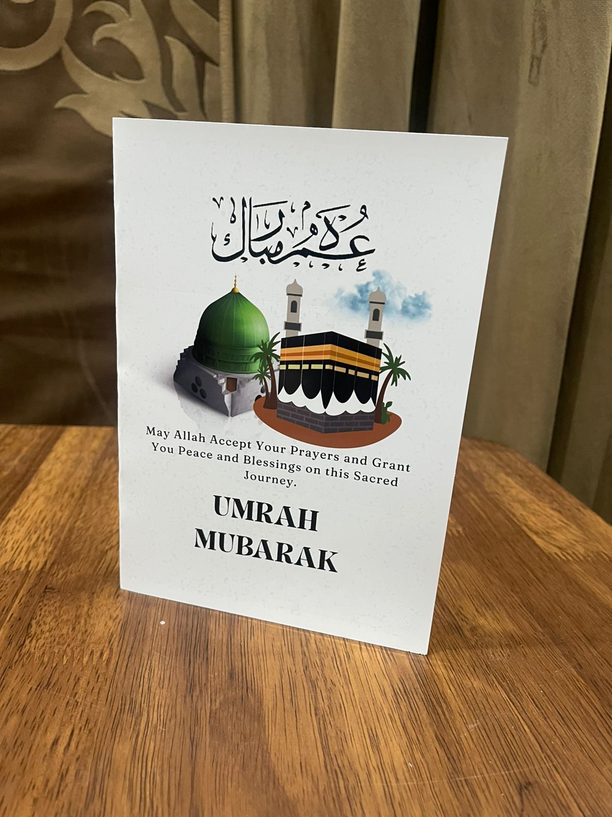 Umrah Mubarak Greeting Card | Islamic Congratulations Card | Hajj & Umrah Gift Card | Muslim Celebration Card