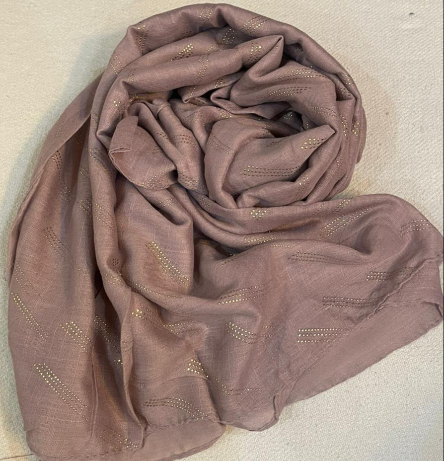 Dapl Dot Lawn Hijab - Size 31" * 72" inch -LAVENDER