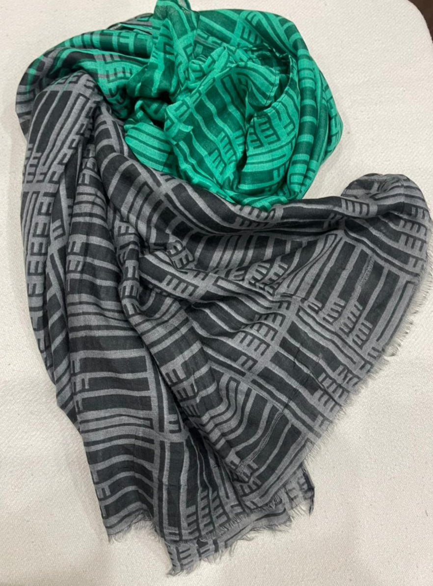 Printed Hijab for Women 31" BY 70" | Elegant Box Design| Soft Lightweight Scarf | Modest Fashion | Everyday Wear