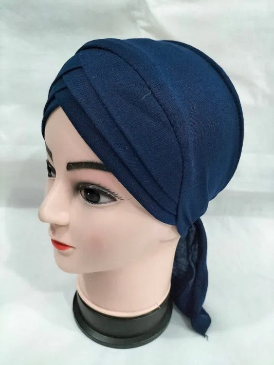 3d Layer Cap Best Fabric Hijab Cap Navy Blue