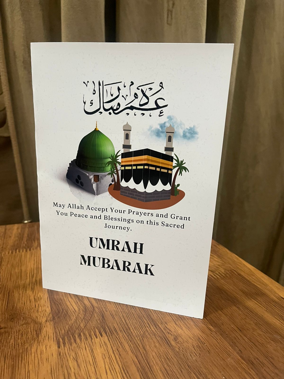 Umrah Mubarak Greeting Card | Islamic Congratulations Card | Hajj & Umrah Gift Card | Muslim Celebration Card