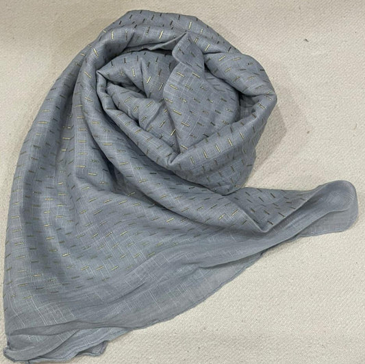 Dapl Dot Lawn Hijab - Size 31" * 72" inch - Gray