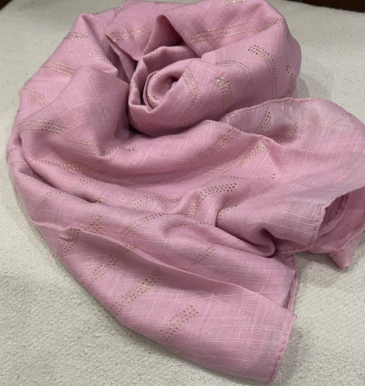 Dapl Dot Lawn Hijab - Size 31" * 72" inch - Pink