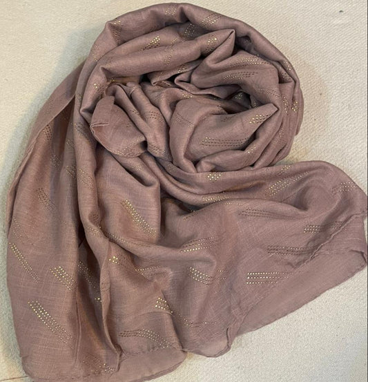 Dapl Dot Lawn Hijab - Size 31" * 72" inch -LAVENDER