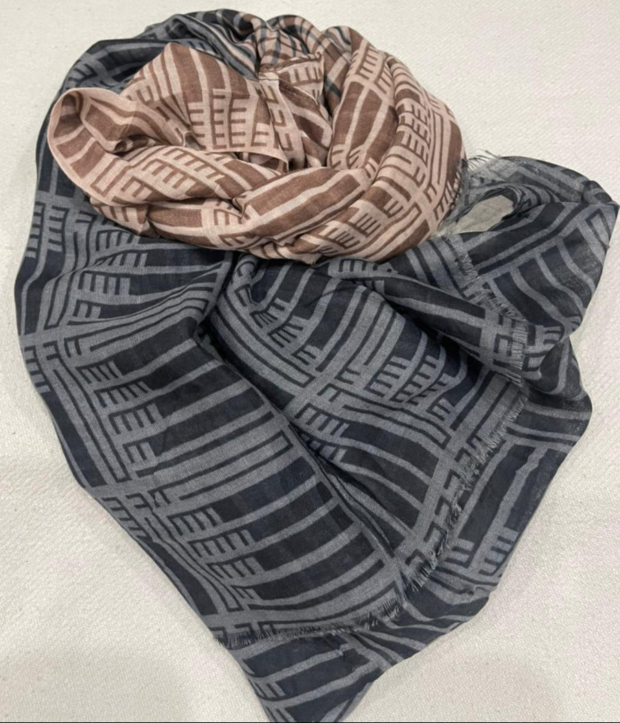 Printed Hijab for Women 31" BY 70" | Elegant Box Design| Soft Lightweight Scarf | Modest Fashion | Everyday Wear