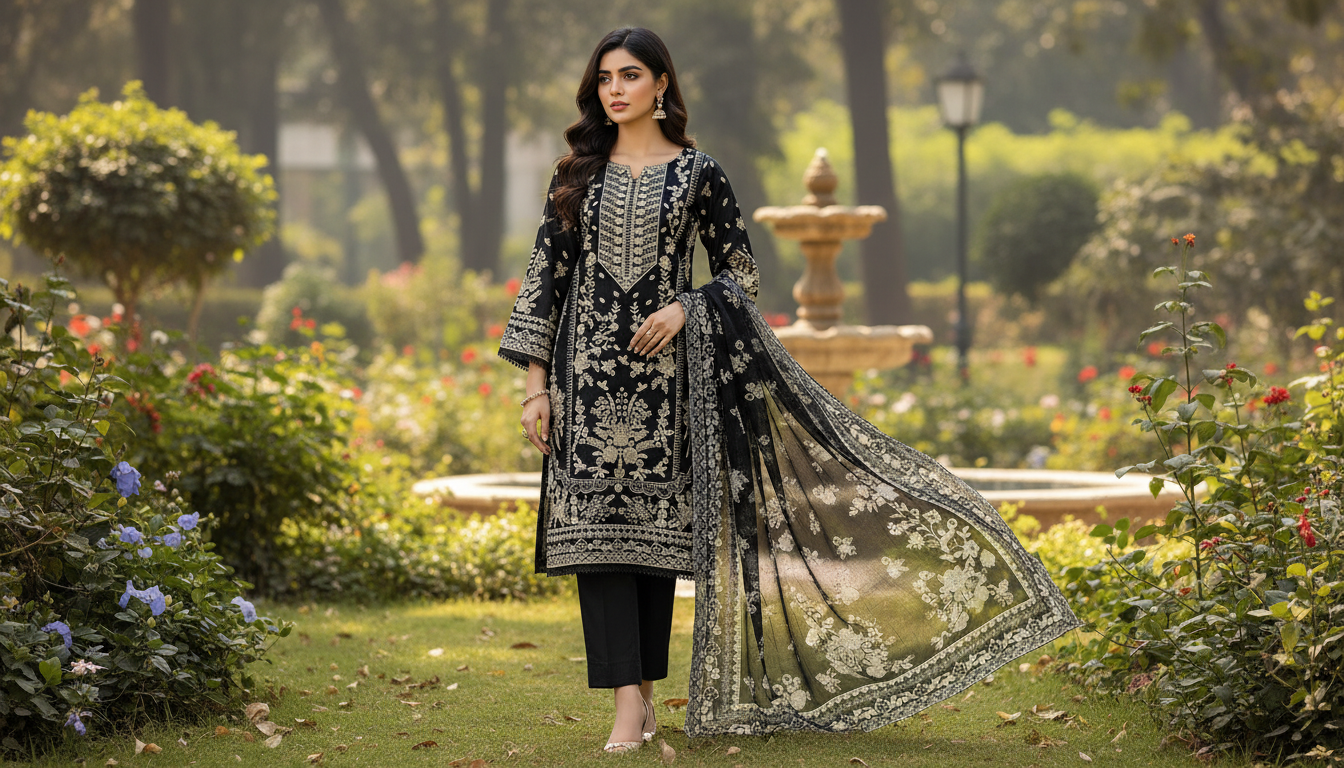 Elegant Embroidered Cotton 3-Piece Ladies Suit – Soft Premium Fabric