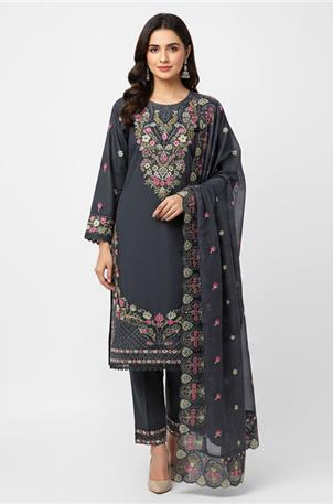Elegant Embroidered Cotton 3-Piece Ladies Suit – Soft Premium Fabric