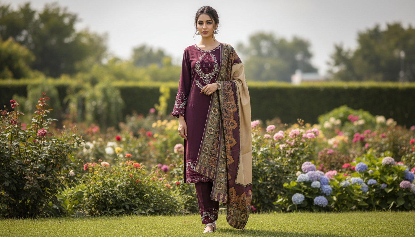 Elegant Embroidered Cotton 3-Piece Ladies Suit – Soft Premium Fabric