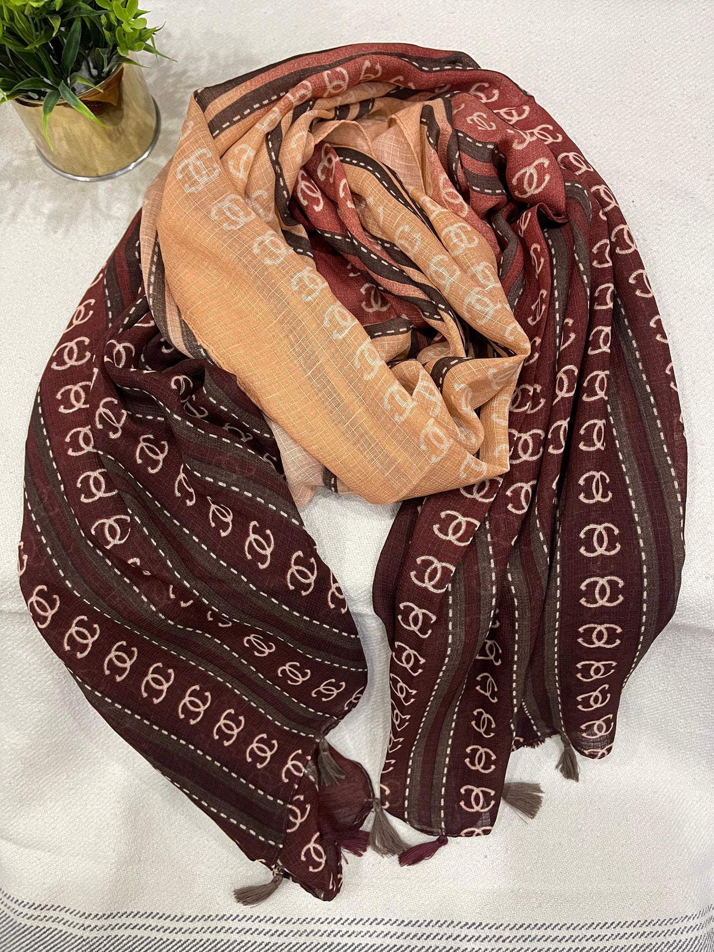 Printed Hijab for Women 32x70 Inches | Elegant Color Combination | Soft Lightweight Scarf | Modest Fashion | Everyday Wear