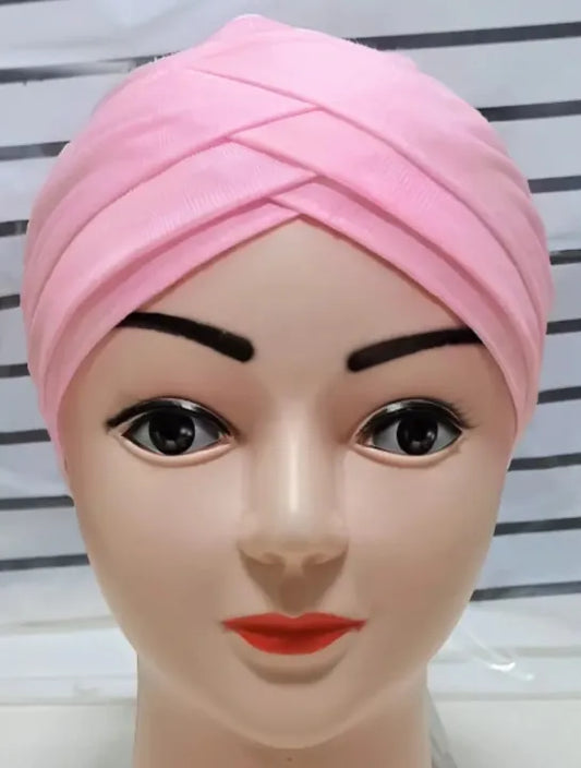 3d Layer Cap Best Fabric Hijab Cap Baby Pink