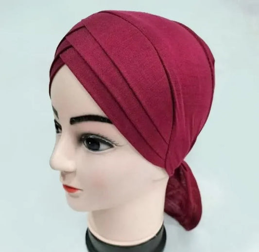 3d Layer Cap Best Fabric Hijab Cap Hot Pink